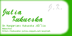 julia kukucska business card